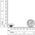 thumbnail image 6 of Gem Stone King 925 Sterling Silver Blue Sapphire and Red Ruby Engagement Ring for Women | 1.50 Cttw | Oval 7X5MM | Gemstone September Birthstone | Size 5, 6 of 6