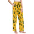 thumbnail image 2 of FORMRS Women's Pajama Pants with Pockets Soft Comfy Loungewear Sleep Bottom, Sizes S-2XL, Yellow Christmas Tree Pattern, 2 of 8