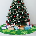 thumbnail image 6 of St. Patrick''s Day Tree Skirt 48 Inch Double Sided Green Shamrock Red Love Mat Carpet Irish Party Tree Skirt Decoration for Home Office Holiday Party Decoration, 6 of 6