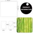 thumbnail image 2 of Juego de 4 cortinas de ducha con diseño artístico de gotas de agua, hojas y naturaleza, con alfombrillas antideslizantes, tapa de inodoro y alfombrilla de baño, juego de decoración para, 2 of 5