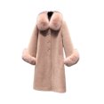 thumbnail image 1 of Jumpingount Abrigo de piel artificial Ligero Mezclas de lana para mujer Abrigo largo Transpirable Amigable con la piel Chaqueta de invierno lavable Prendas Abrigos y chamarras Rosado L Jumpingount  AP013647-02, 1 of 6