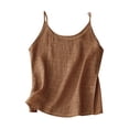 thumbnail image 3 of Loose Tank Tops for Women Linen Thin Layering Loose Casual Sleeveless Top Camisole Tops for Women Orange M, 3 of 9