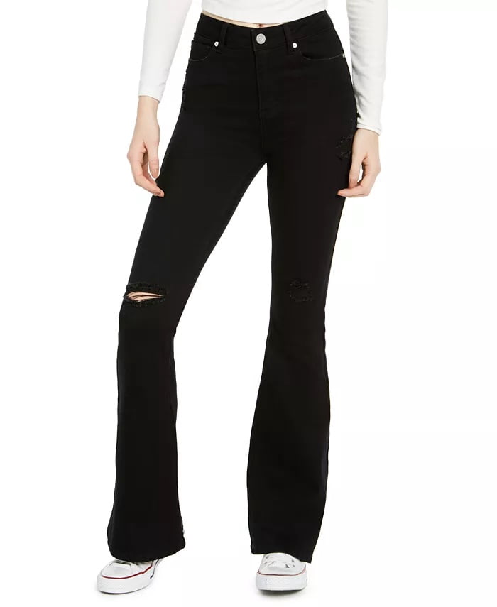 Indigo Rein Juniors' Ripped Flare-Leg 