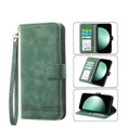 thumbnail image 1 of Funda Tipo Billetera para Samsung Galaxy S26 Ultra Carcasa Abatible con Porta Tarjetas, Bolsillo para Efectivo, Soporte Ajustable, Cierre Magnético y Correa de Muñeca Verde, 1 of 6