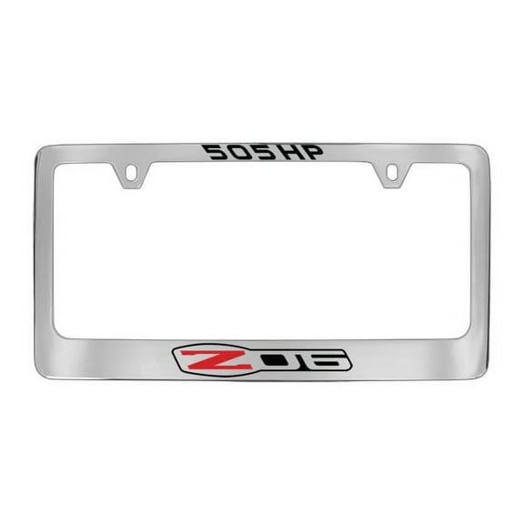 Chevrolet Corvette C6 Z06 Chrome Plated Metal License Plate Frame Holder