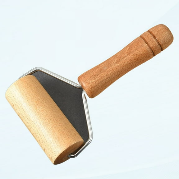 Wooden Dough Roller, 5"X7" Small Rolling Pin T-Shape Pastry Roller Non-Stick Wooden Rolling Pin Baker Time Saver Pizza Roller Multi-Purpose Clay Roller Craft Clay Roller for DIY Kitchen