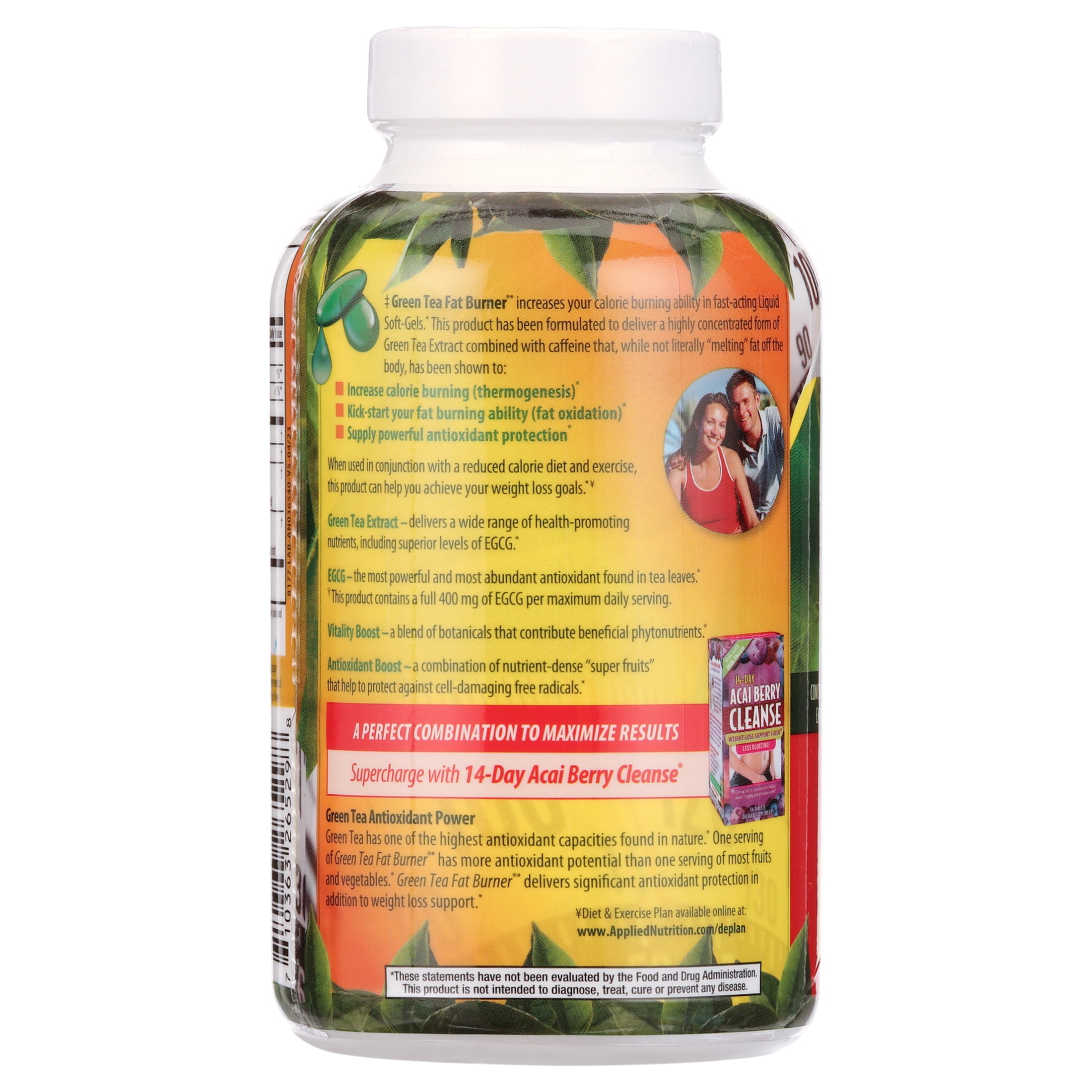 Applied Nutrition Green Tea Weight Loss Supplement, 90 Capsules, Unisex