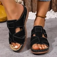 thumbnail image 5 of Womens Slides Sandals with Plantar Fasciitis Arch Support,Dressy Summer Outdoor Beach Walking Shoes Ladies Lightweight Orthotic Slip on Sandals Open Toe Slippers for Women, 5 of 9