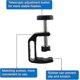 thumbnail image 3 of Universal C-clamp, 2pcs Aluminum Alloy Universal C Table Desk Clamp With 1/4 And 3/8 Thread Hole For Desk Camera, 3 of 5
