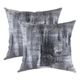 thumbnail image 4 of TreeWool (Pack of 2) Brush Art Accent Decorative Square Cotton Throw Pillow Covers (22 x 22 inches, Black), 4 of 5