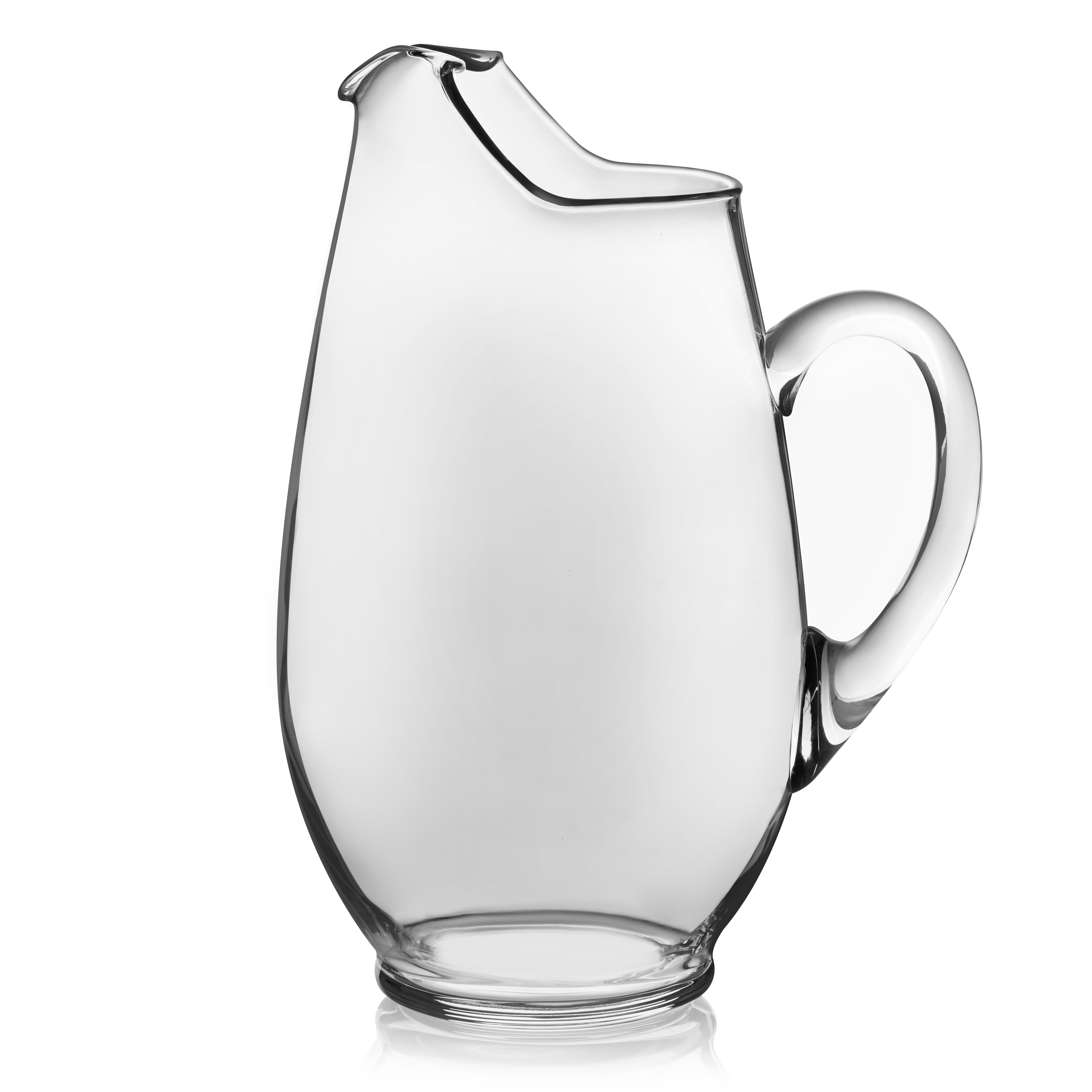 36 oz. Clear Small Glass Pitcher Tilted CV5068 - The Home Depot