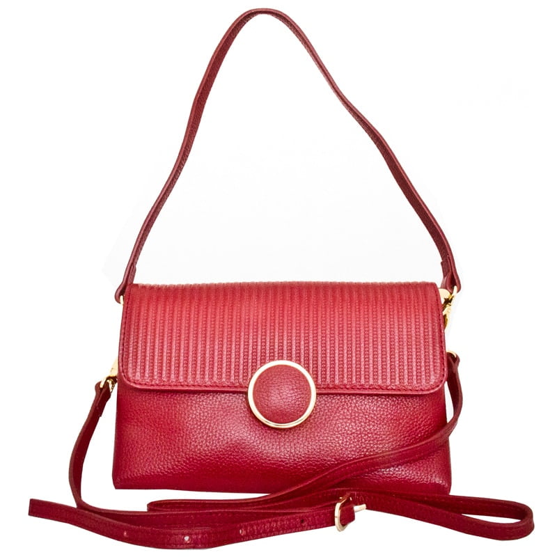 dark red shoulder bag