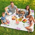 thumbnail image 7 of Pretty Pastel Floral Pattern Background Design Picnic Blanket Waterproof Outdoor Beach Blanket Hand-held Pad Suitable for Travel, Camping, Beach, Family Gatherings, 7 of 7