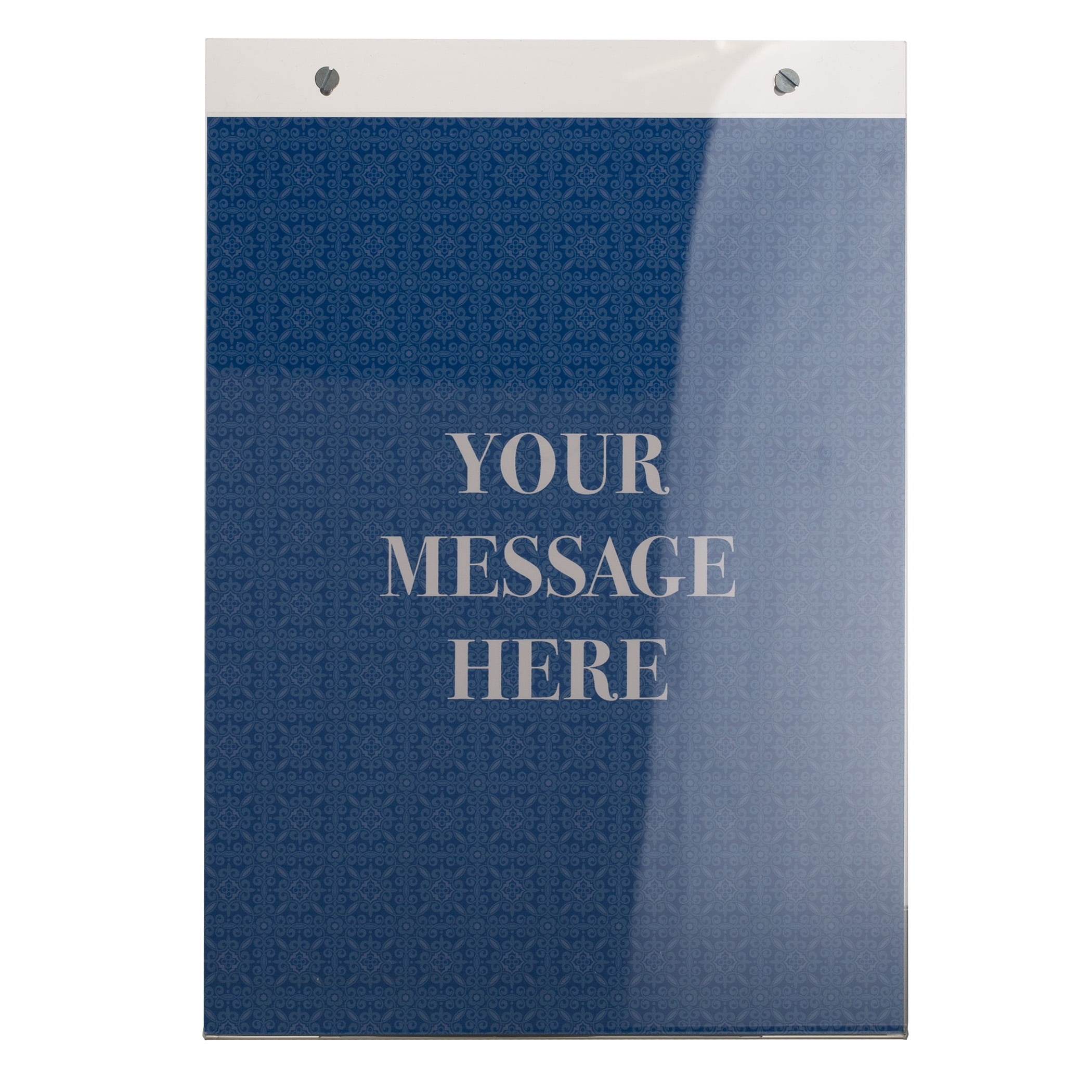 Officemate OIC Vertical Wall Mount Sign Holder, 8.5 x 11 inches, Clear