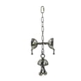 thumbnail image 2 of Bird Toys - Metal Bell Toy, Chew Play Item with Hanging Chain, for Large Parrots African Grey Cockatoo Macaw Conure Lovebird, Durable Interactive Play Item (Long), 2 of 7