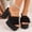 Black, variant on Women's Platform Mule Sandals, Square Toe, Block Heel Slip-On Slides, Chunky High Heel Summer Shoes Yellow 5.5(36)