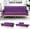 Purple, variant on FamiTOP Velvet Sofa Bed w/Adjustable Armrests & Backrests, Modern Convertible Sleeper Sofa, Tufted Futon Sofa for Bedroom, Living Room, Apartment, Purple
