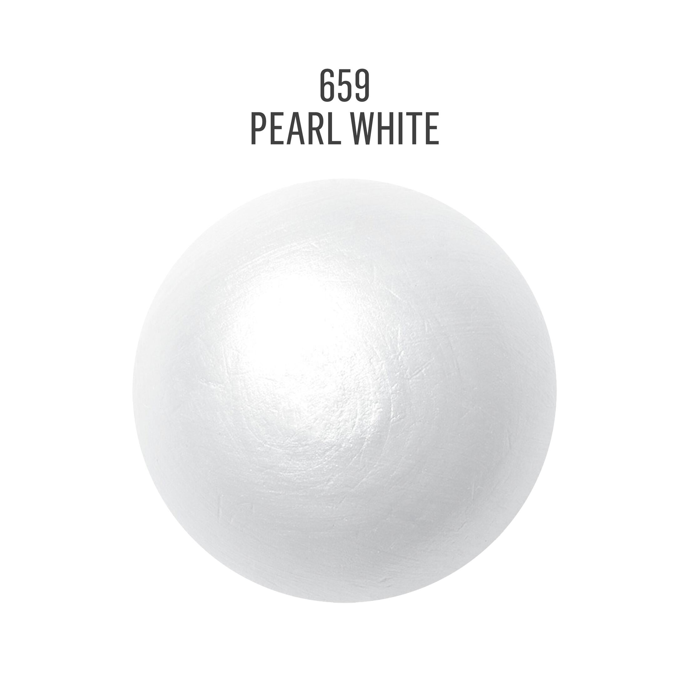 (4 pack) FolkArt Metallic Acrylic Craft Paint, Metallic Finish, Pearl White, 2 fl oz