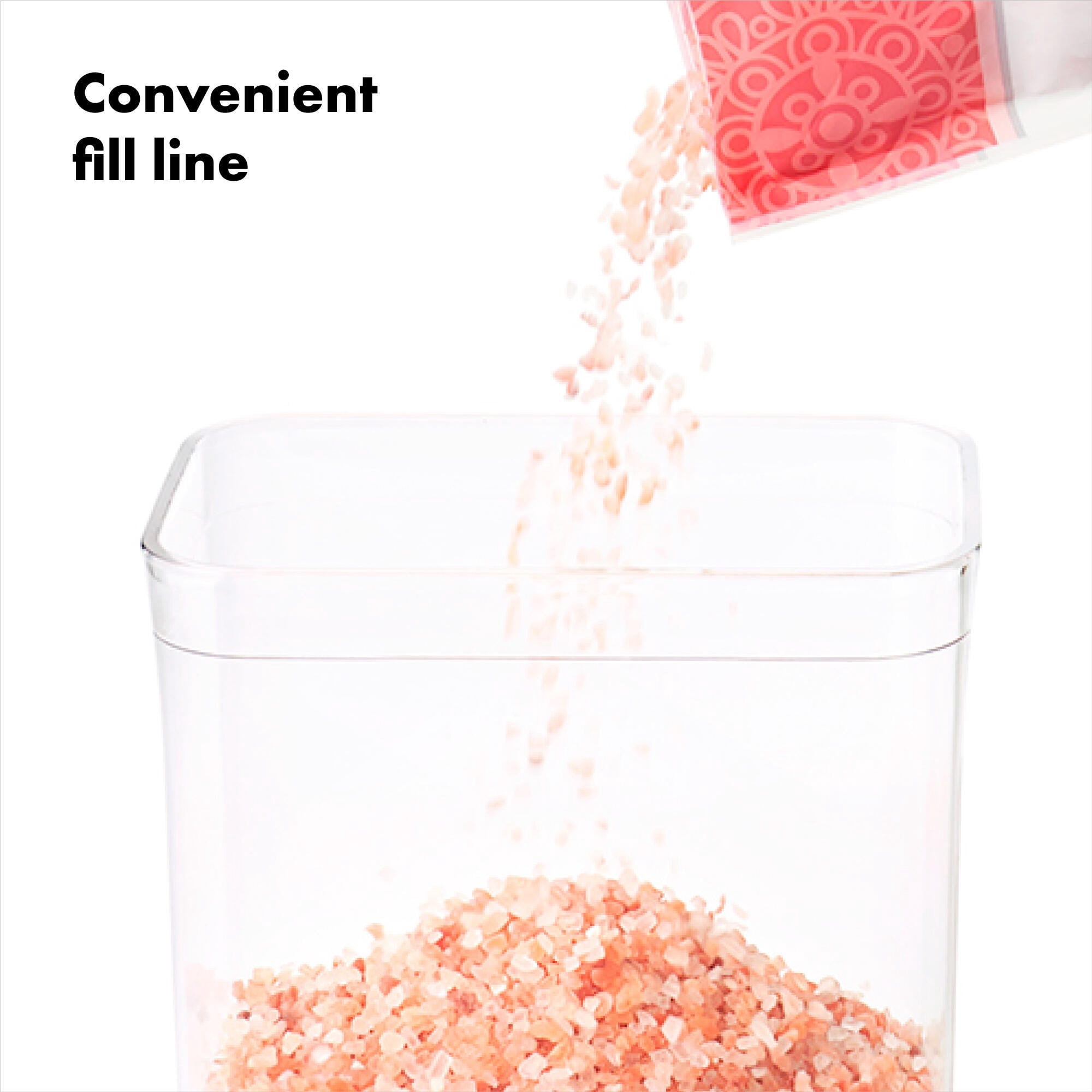 OXO POP Container 0.6-Qt Mini Rectangle Food Storage Container, White