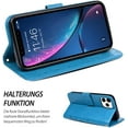 thumbnail image 2 of Iphone 12 Cover Mobile Phone Cover Flip Case Card Slot Leather Cover Bag Card Slot Magnetic Clasp Scratch-Resistant For Iphone 12 6.1 "(Blue Butterfly), 2 of 7
