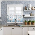 thumbnail image 3 of Tier Curtains 36 Inch Length Short Curtains for Windows Rod Pocket Cafe Curtain Farmhouse Curtain Tiers for Kitchen Bathroom 27.5x36inch, Summer Ocean Starfish Coral White,2 Panels, 3 of 5