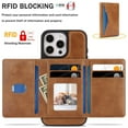 thumbnail image 5 of Allytechgroup 2 In 1 Wallet Case for Apple iPhone 14 Pro, Detachable Cards Holder Magnetic Back Cover [Compatible with Magsafe] Anti-Scratch Drop Proof Phone Case Shell for Women Men, Darkbrown, 5 of 11