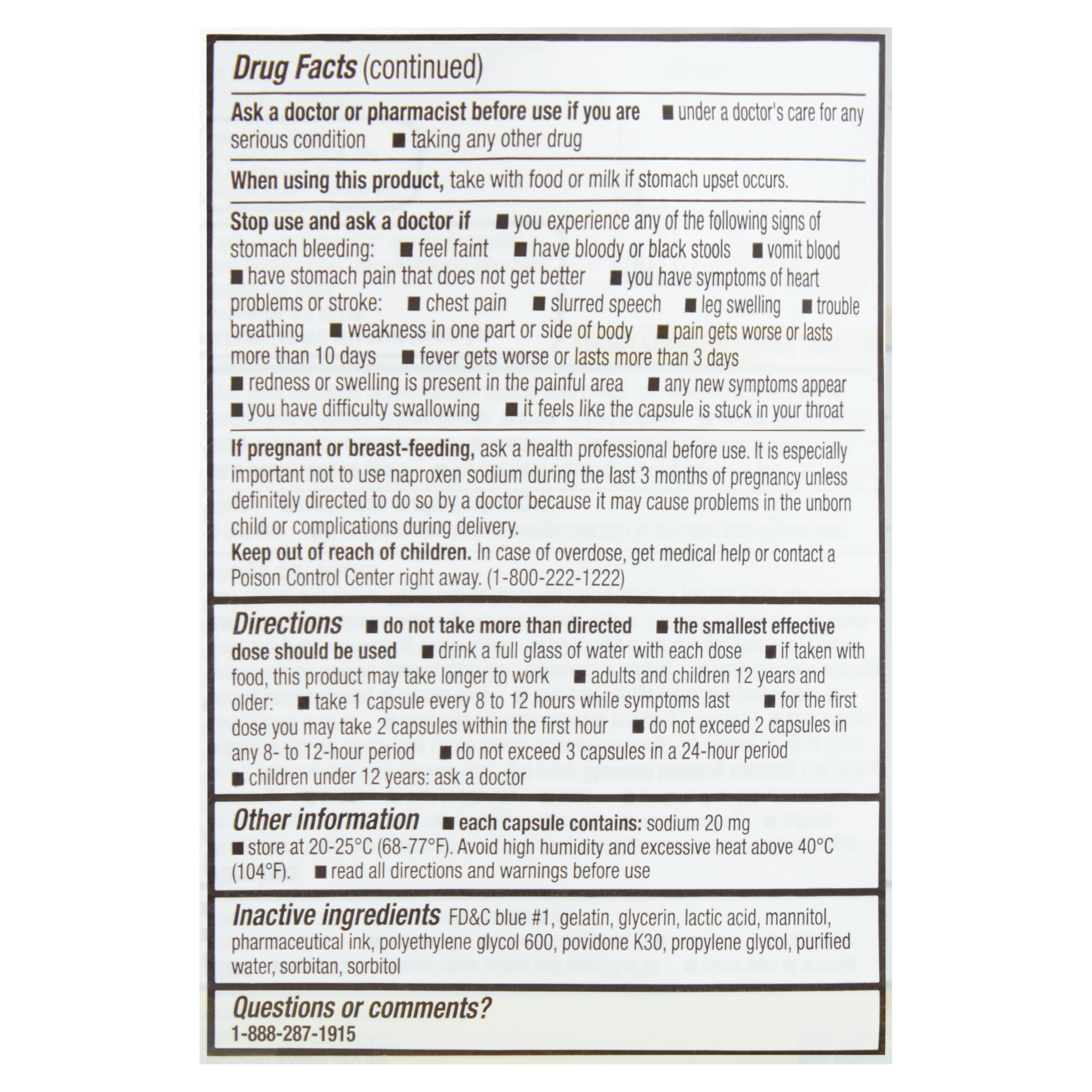 Equate Naproxen Sodium Capsules, 220 mg, 120 Count