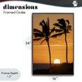 thumbnail image 4 of Stupell Industries Tropical Sunset Through Palm Trees Black Framed Giclee Art, 16 x 24, by Dennis Frates, 4 of 8
