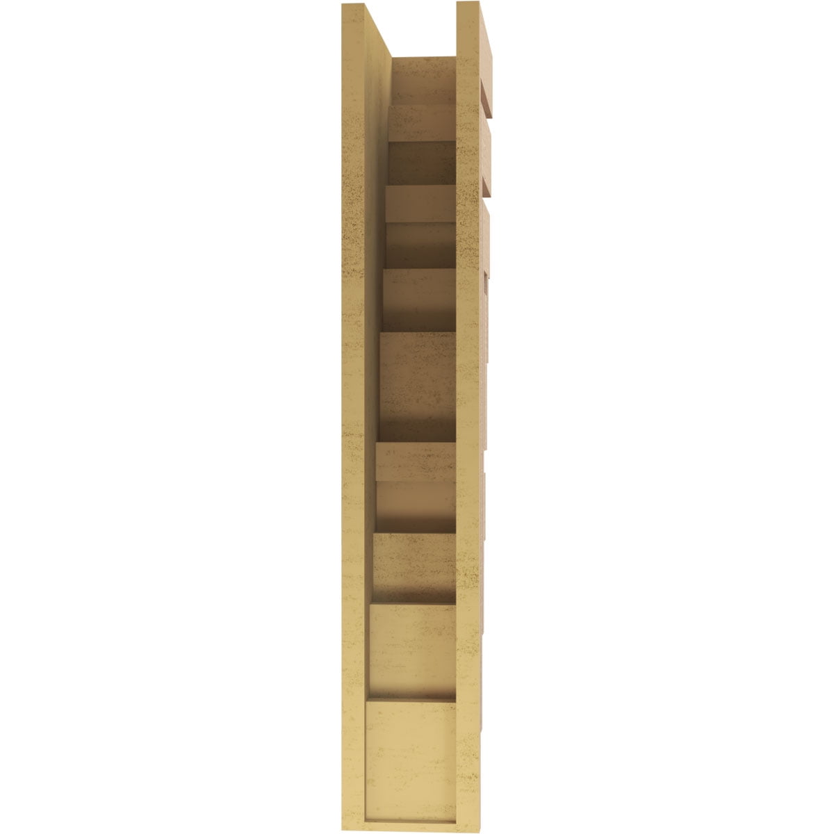 6"W x 12"D x 36"H Thin Landon Rough Cedar Woodgrain TimberThane Corbel, Primed Tan