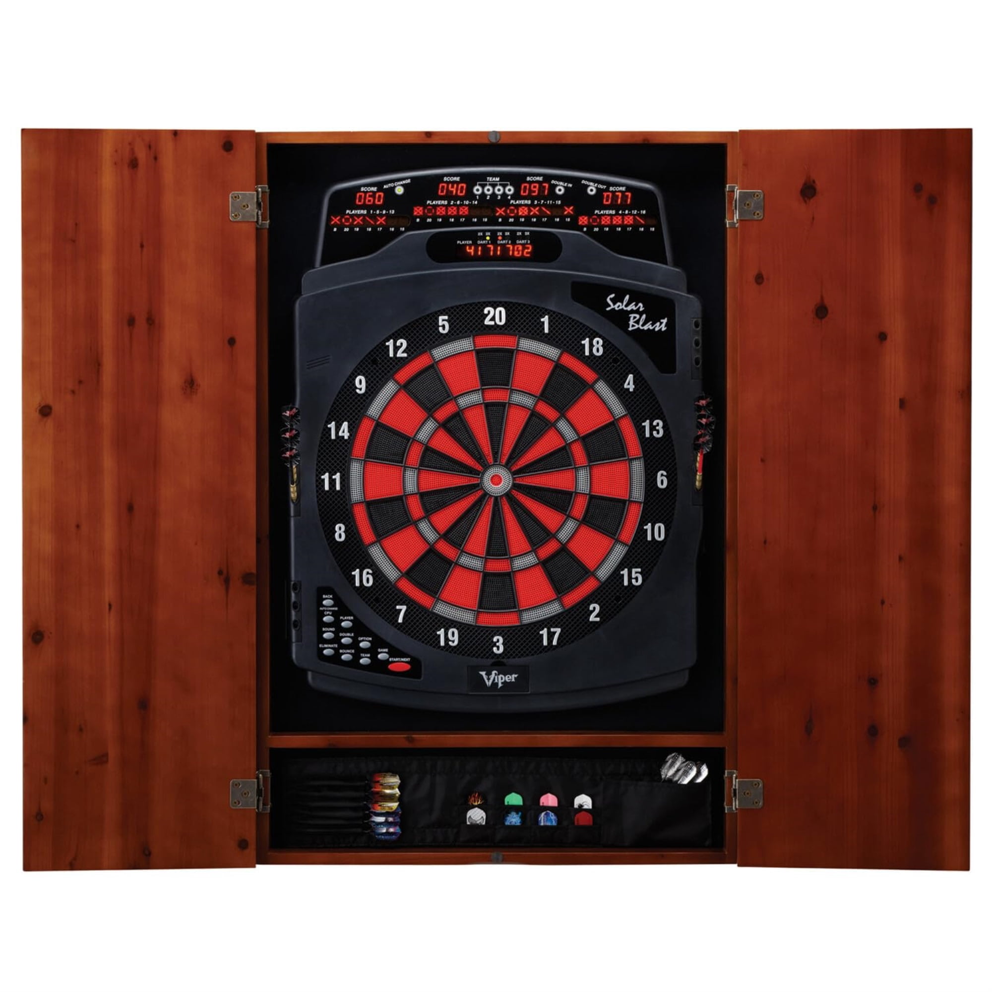 Viper Metropolitan Soft Tip Dartboard Cabinet, Cinnamon