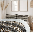 thumbnail image 6 of Ambesonne Zambia Duvet Cover Sets, Cheetah Pattern, 2-Queen, Dark Brown Orange and White, 6 of 7