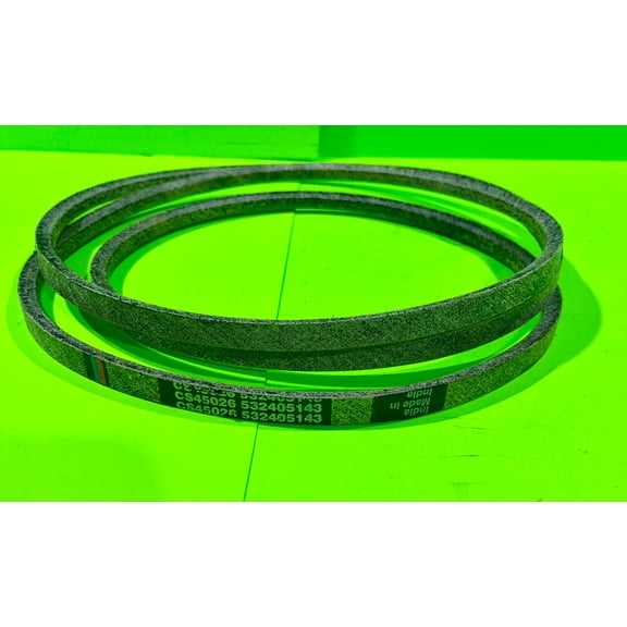 (1) 584453101 405143 Belt, 46" Twin Blade Deck for Husqvarna, Poulan, Roper, Craftsman, Weed Eater