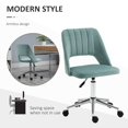 thumbnail image 4 of Green Velvet Swivel Office Chair - Mid-Back Task Chair with Adjustable Height & Breathable Design for Home & Desk Use - 19.3" x 23.6", 4 of 7