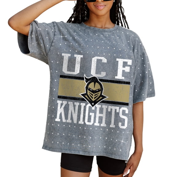 Women's Gameday Couture Gray UCF Knights On the Ball Oversized T-Shirt