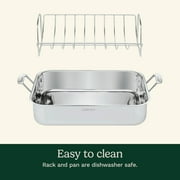 Cuisinart 16-Inch Roaster, Chef's Classic Rectangular Roaster with Rack, Stainless Steel, 7117-16URP1
