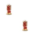 thumbnail image 2 of Matsuzay Home Office Hotel Cúpula de flores románticas con base de Decoración de de Adorno brillante Regalo de cumpleaños Rojo Rojo 2Conjunto, 2 of 6