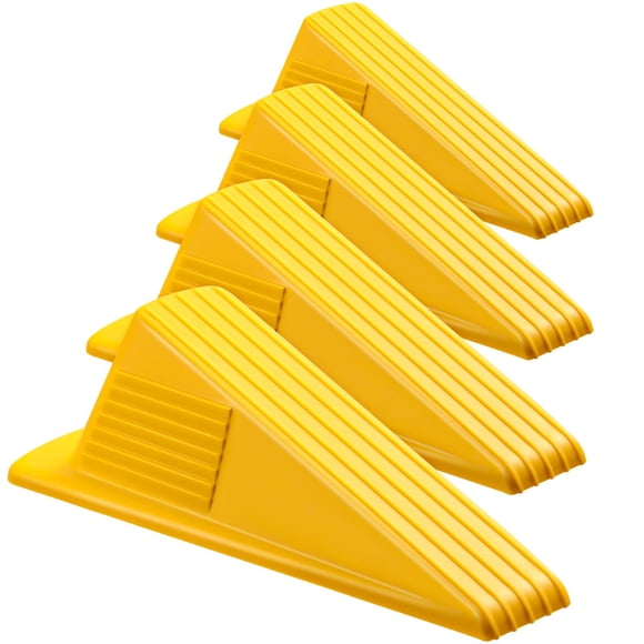 Tapones de puerta Frienda Jumbo de goma TPR de alta resistencia, color amarillo, 5 cm