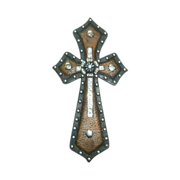 Jewels Decorative Wall Crosses Hanging Religious Wall Art Cross Made From Polyresin Wedding Crosses To Hang On Wall Decorative Family Crosses Wall Decor Brown 4 X6 Walmart Com
