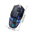 thumbnail image 2 of LRXIYODE Gaming Mice Wired Connection Computer Accessory Matte Black 13.5X7.8X3.2In Dpi Adjustment For Gamers 1Pack, 2 of 8