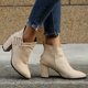 thumbnail image 5 of Botas de invierno a la moda de talla grande para mujer, botas de suela gruesa, tacones altos para mujer, botas cortas puntiagudas, zapatos Wmkox8yii hfjk912, 5 of 8