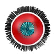 thumbnail image 2 of Moehair Single Bristle 2" Hair Brush. Single Bristle Barrel Hair Brush for women & men with Antistatic and Ionic Bristle and Ceramic Coated Silver Barrel for Wet & Dry hair. Made in USA, 2 of 3