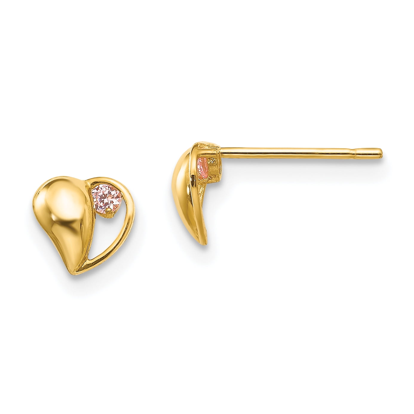 14K White Gold Madi K Childrens 5 MM Ball Post Stud Earrings