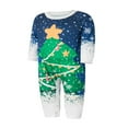 thumbnail image 2 of Family Matching Christmas Pajamas Set   Snowflake Tree Print Long Sleeve Tops Long Pants for Parents Kids, 2 of 8
