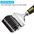 thumbnail image 3 of 1 Pc Noodle Cutter Roller,Cutting Noodles Kitchen Gadgets,Noodles Cutter with Non-Slip Handle,High Grade Stainless Steel Manual Pasta Spaghetti Makers,Stainless Steel Noodle Lattice Roller, 3 of 4
