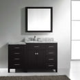 thumbnail image 2 of Caroline Parkway 57" Single Bath Vanity in Gray with White Marble Top and Square Sink with Polished Chrome Faucet with Matching Mirror, 2 of 7