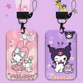 Cartoon Sanrio Lanyard Card Sleeve kawaii Hello Kitty Kuromi My Melody