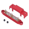 thumbnail image 2 of Bloc de Distribution d'Alimentation de Batterie Bus Bar 150A 10 avec Couvercle 1 Goujon 4 Po Vis M8 pour Bateau RV Blocs de Distribution Électrique Rouges, 2 of 8