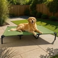 thumbnail image 1 of Sytopia Lit Surélevé pour Chien en Toile, Lit pour Animaux de Compagnie Surélevé pour Très Grands Chiens, Résistant aux Morsures, Imperméable, Respirant, Lavable, Cadre Portable Robuste pour Camping et Voyage, Vert, 47 Pouces, 1 of 8