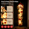 thumbnail image 6 of Glowing Christmas Door Hanger, Pre-lit Christmas Snowman with Warm LED Lights, Holiday Hanging Decor for Front Door Porch Indoor Outdoor, Easy to Hang by MPOISVA, 6 of 7