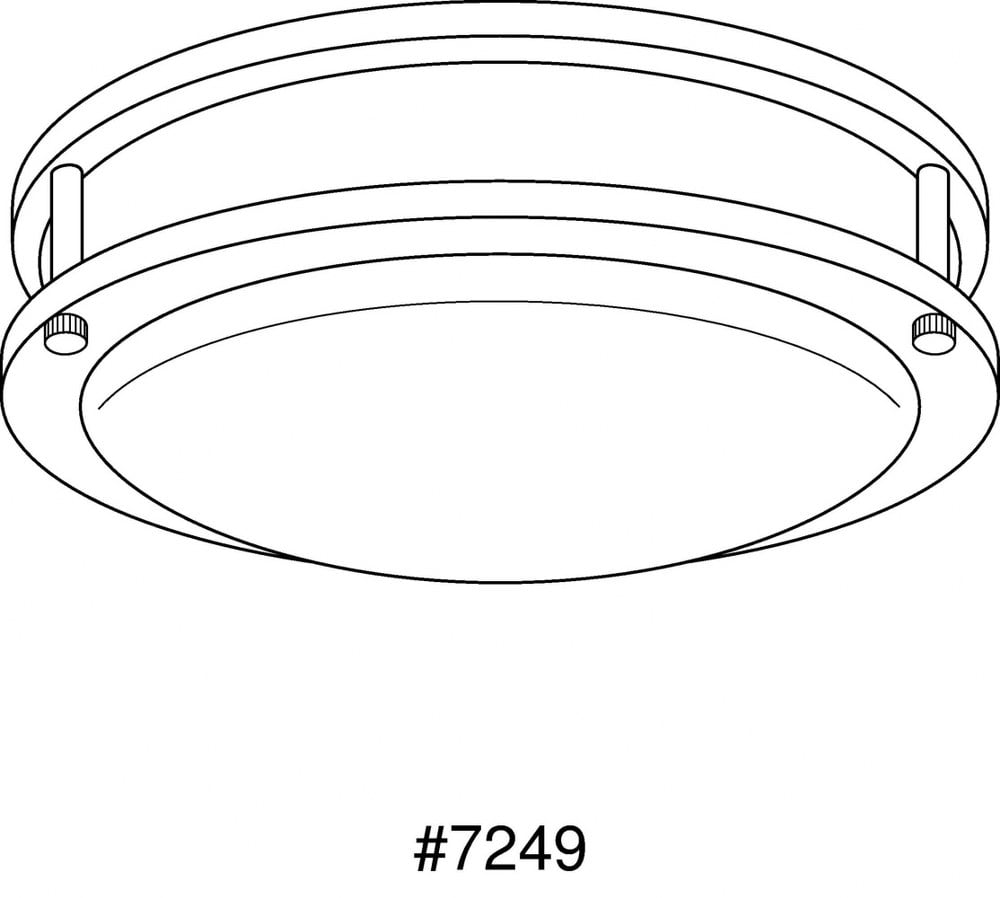 Progress Lighting, Acrylic Round, 1-Light Flush Mount, Urban Bronze, White Acrylic Shade